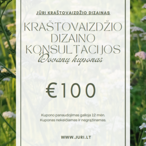 Krašovaizdžio dizaino konsultacijos dovanų kuponas